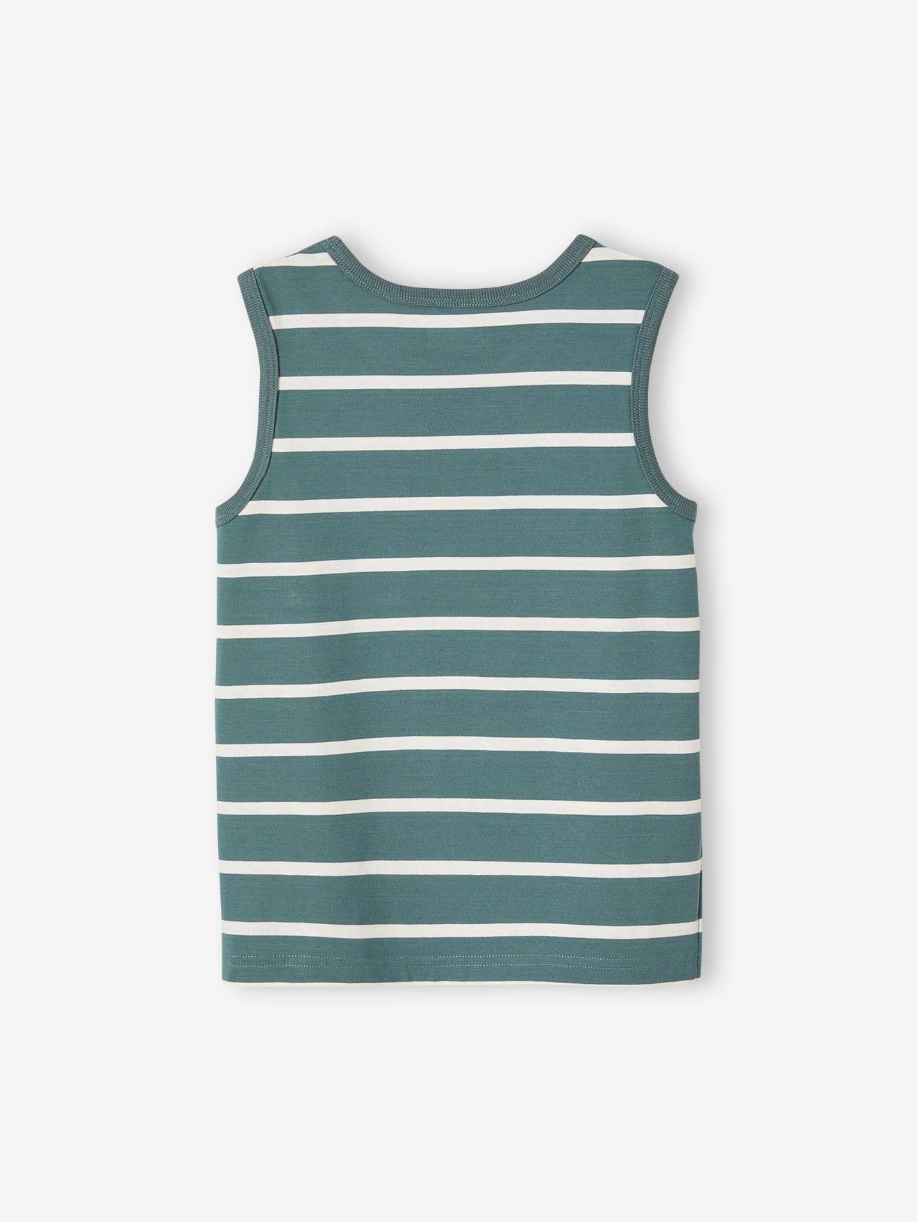 Vertbaudet Jungen Trägershirt mit Recycling-Baumwolle - aqua