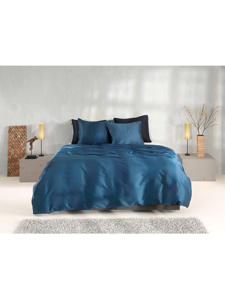Zo!Home Mako-Satin-Bettwäsche-Set in Blau günstig kaufen