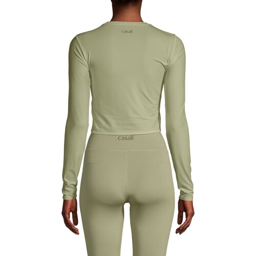 DAMEN SHIRT OVERLAP CROP LONG SLEEVE
