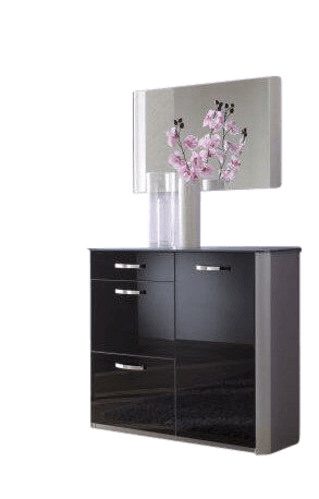 Arredokit Stand-Kommode Melodie 37 Glas schwarz
