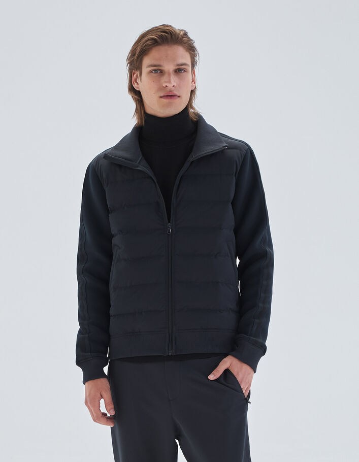 Sous-doudoune dark navy matelassée bi-matière Homme