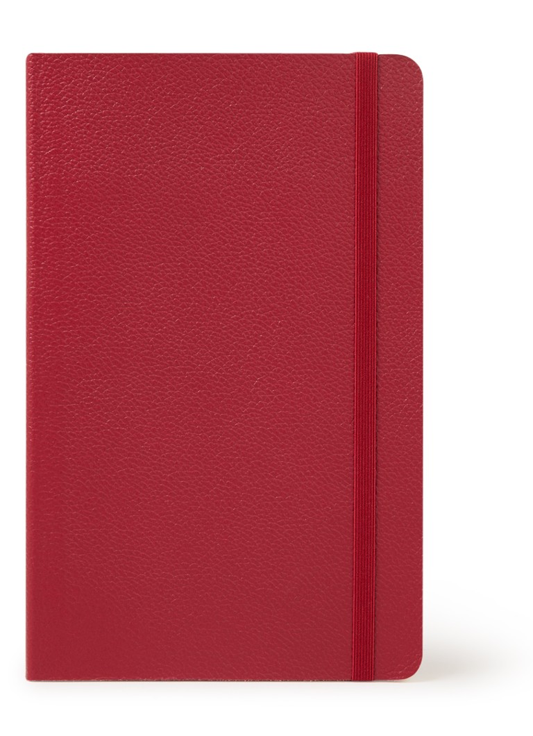 Moleskine Nb le ādas lāpstiņa ar līstēm, sarkana