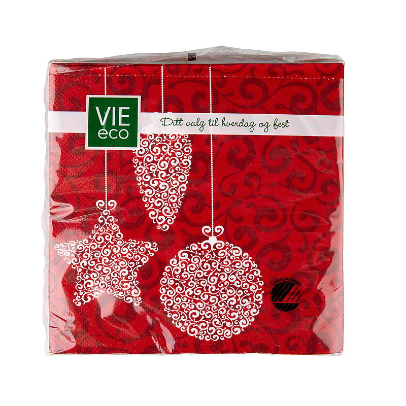 Vie Eco Servietter 20-pk 33x33 cm, julemotiv