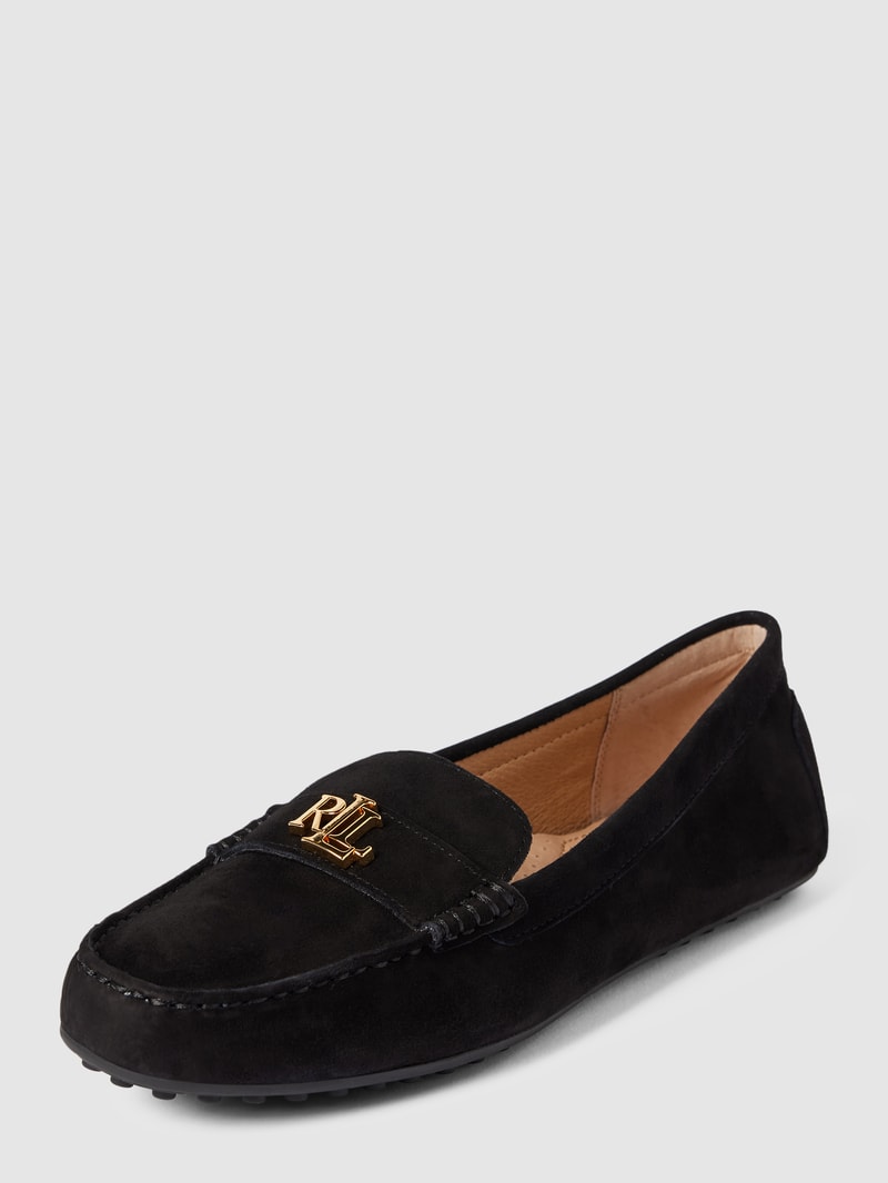 Penny-Loafer aus Leder mit Label-Detail Modell 'BARNSBURY' in schwarz