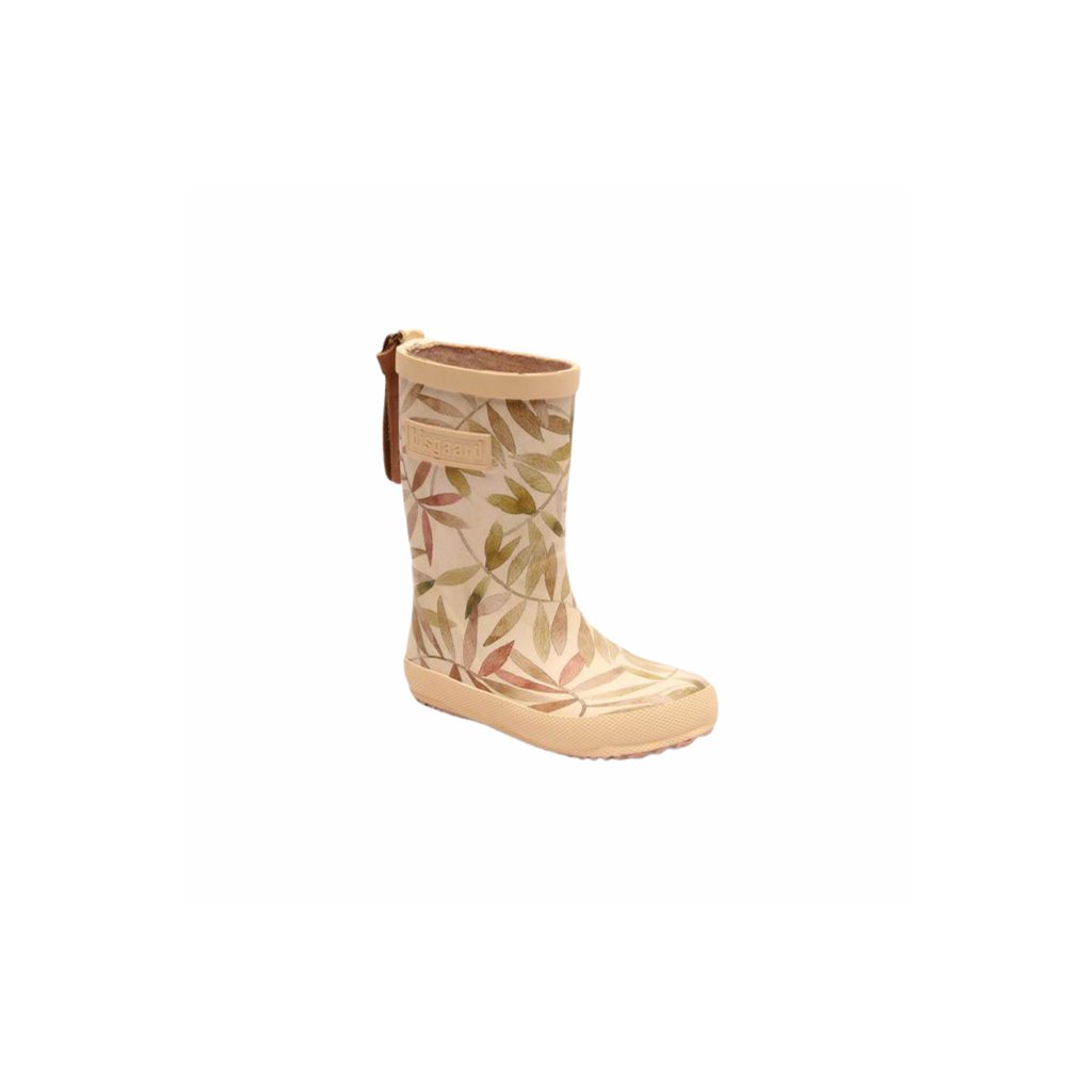 Bisgaard Beige Leaves Gummistiefel