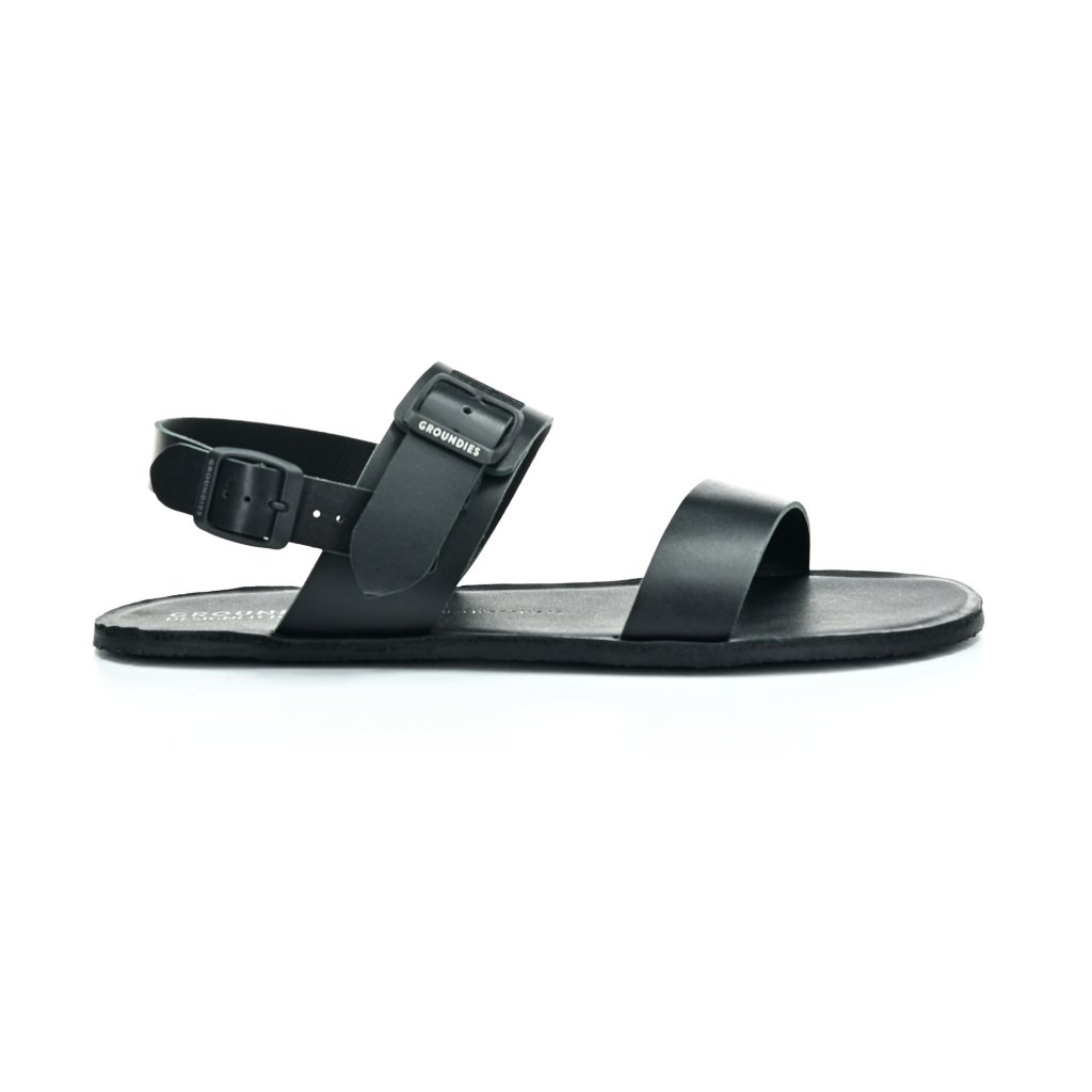 Groundies Kos Black Barfußsandalen