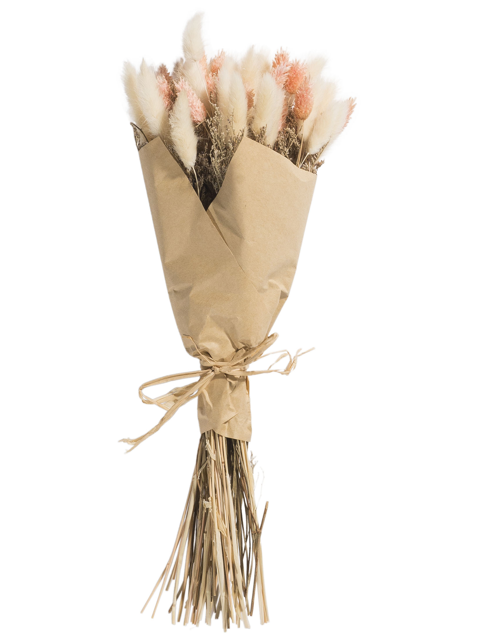 Flowerbouquet Trockenblume, Beige/Rosa