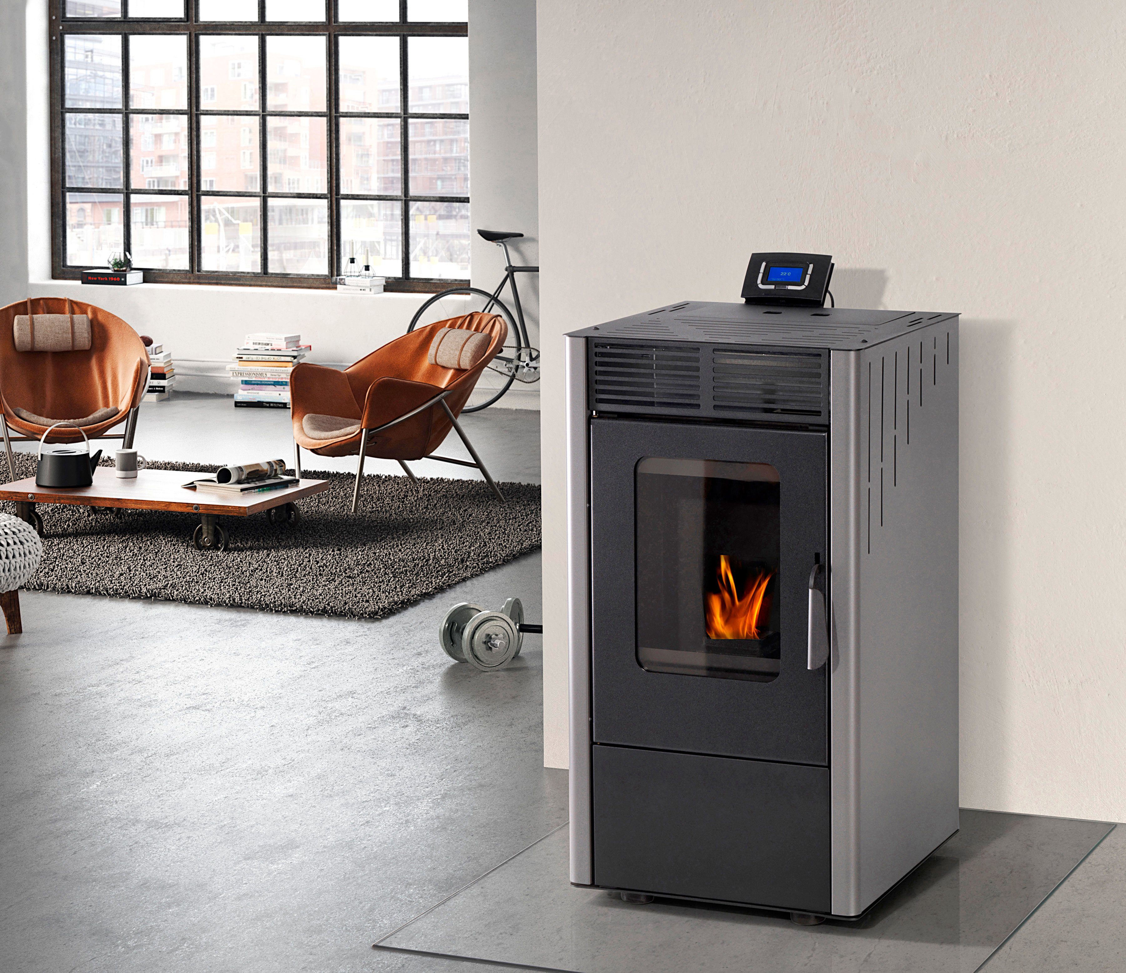 ROWI Pelletofen COMODO, 6 kW, Zeitbrand, 340 W, 230 V