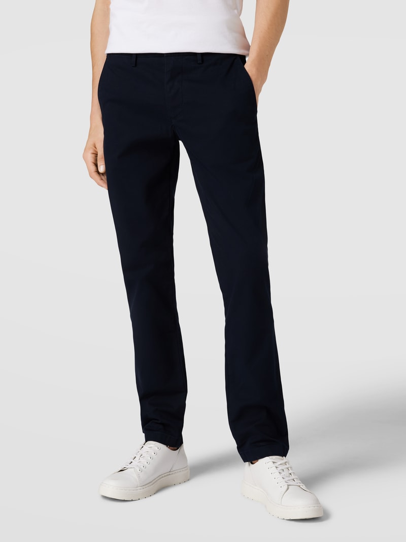 Chino mit Label-Detail Modell 'CORE BLEECKER 1985' in marineblau