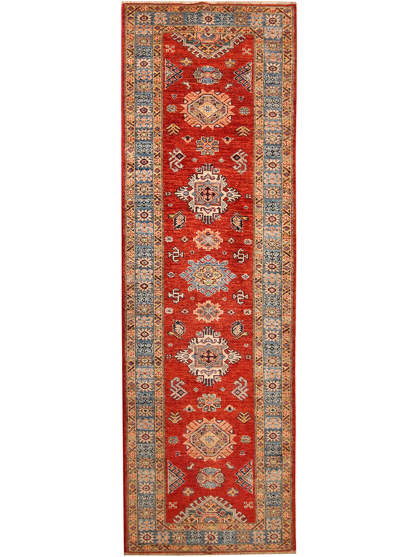 Kazak Ghazni ca. 260 x 79 cm, Unikat / Einzelstück