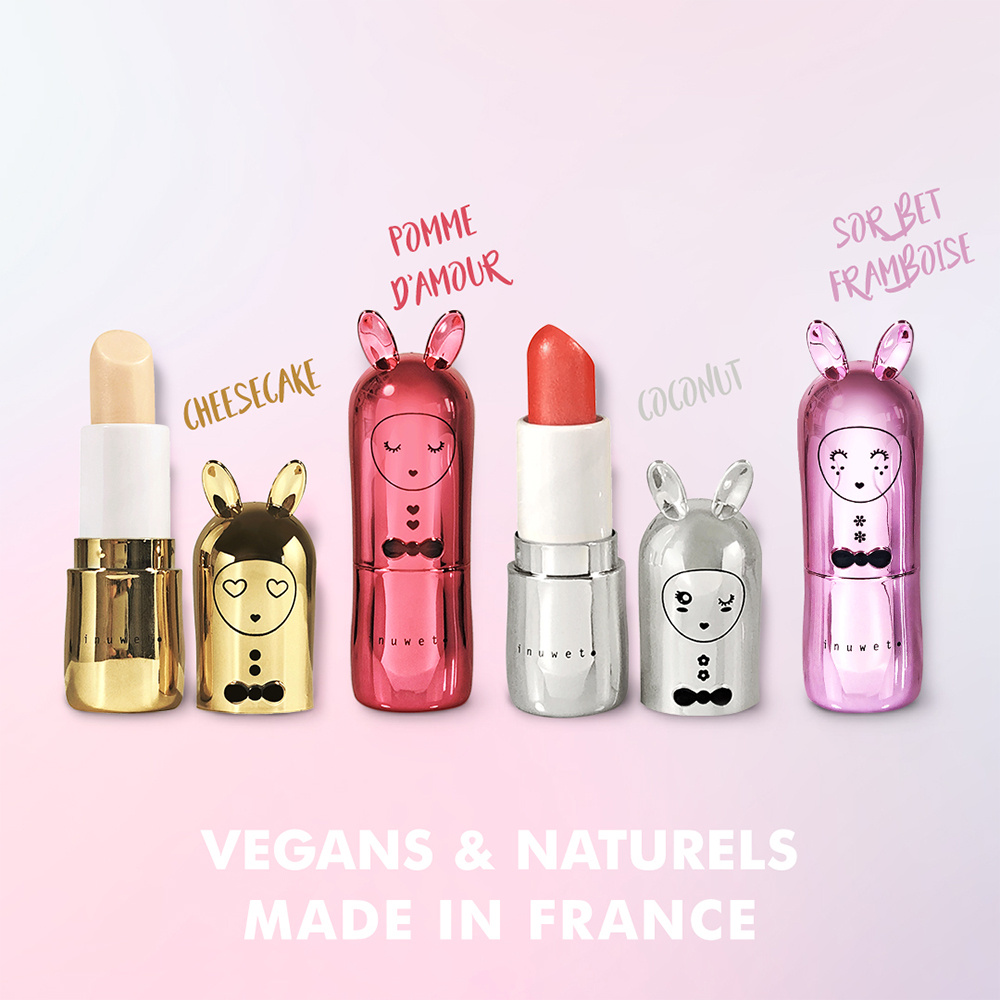 Inuwet Baume à Lèvres Edition Métallique / Rose Beige / Cannelé Baume à lèvres Naturel & Vegan