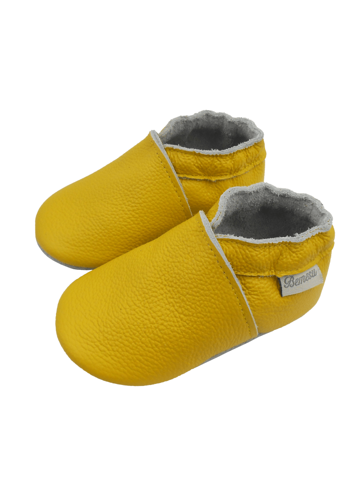 Yalion Leder-Krabbelschuhe in Gelb günstig kaufen