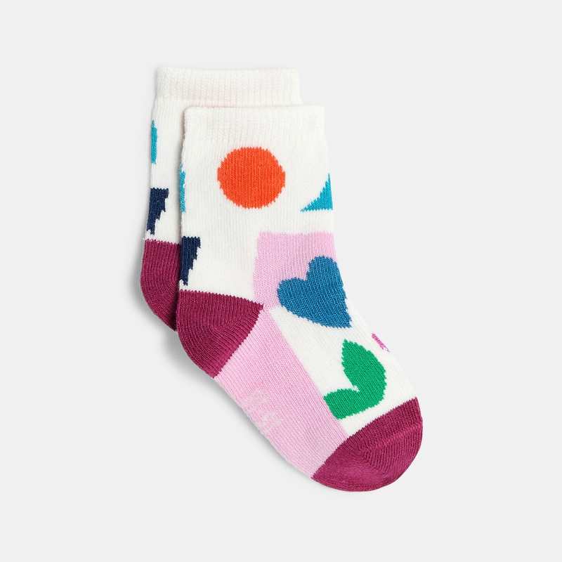 Chaussettes bébé fille motif coloré violettes Catimini
