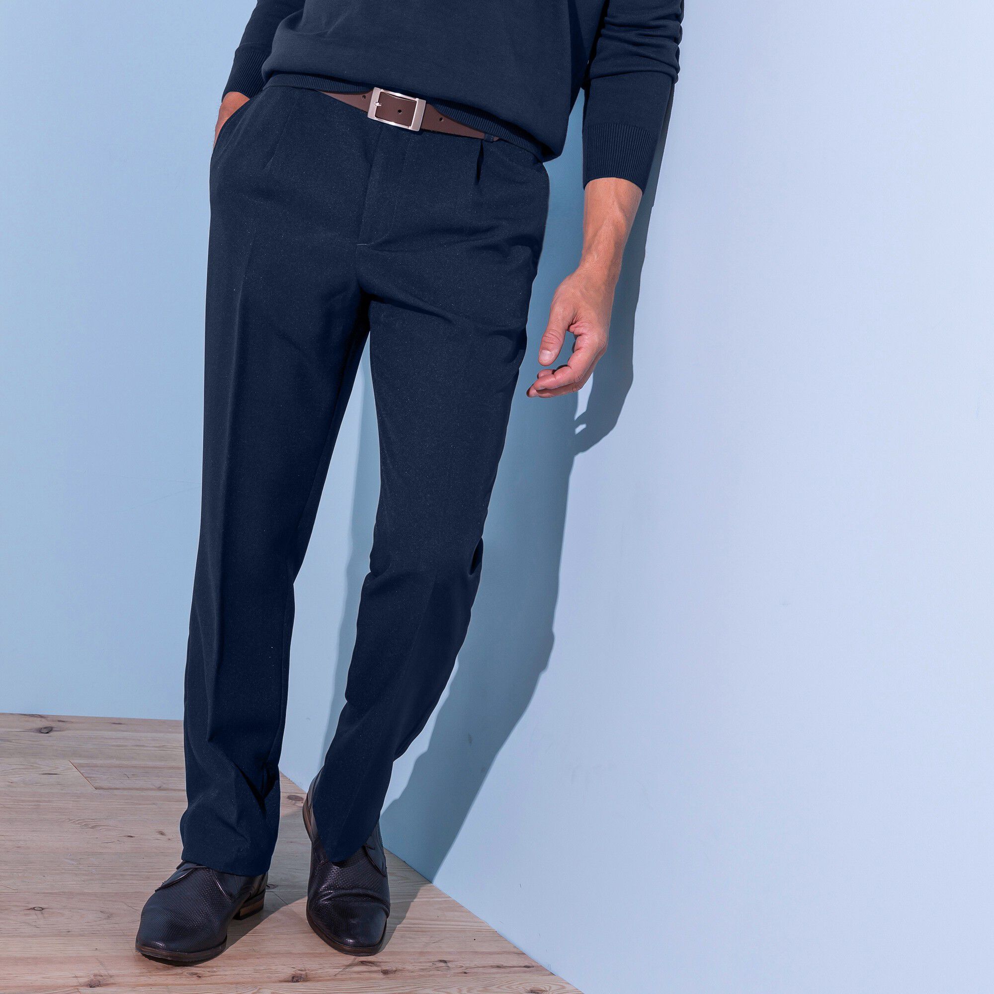 Pantalon taille élastiquée à pinces
