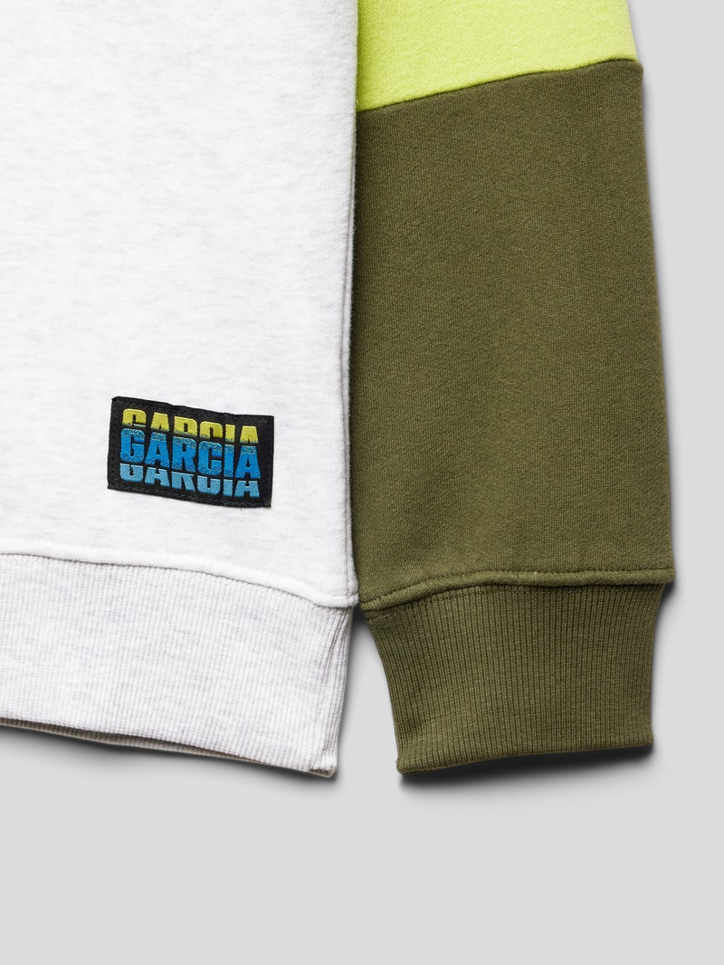 Sweatshirt mit Label-Print in hellgrau