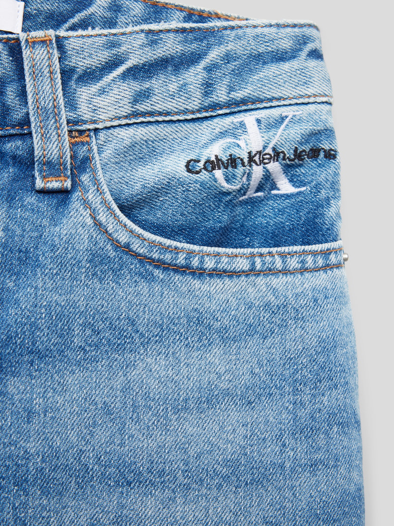 Jeans mit Label-Stitching Modell 'WORKWEAR' in blau