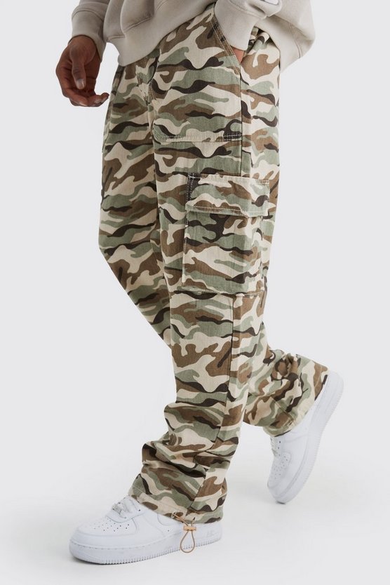 Lockere Camouflage Hose mit Cargo-Taschen