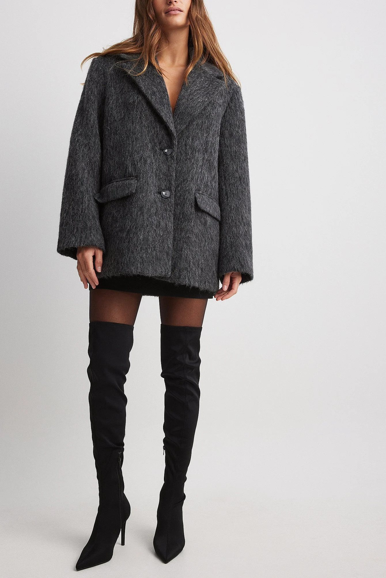 Spitze Overknee-Stiefel