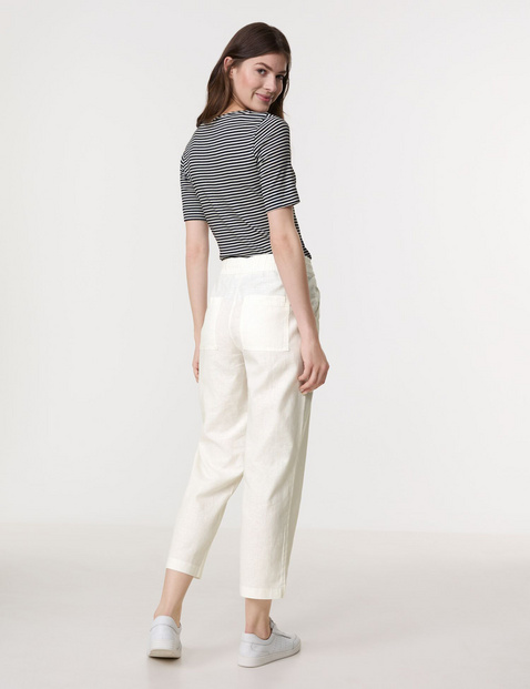 Schlupfhose Easy Fit aus Baumwoll-Leinen