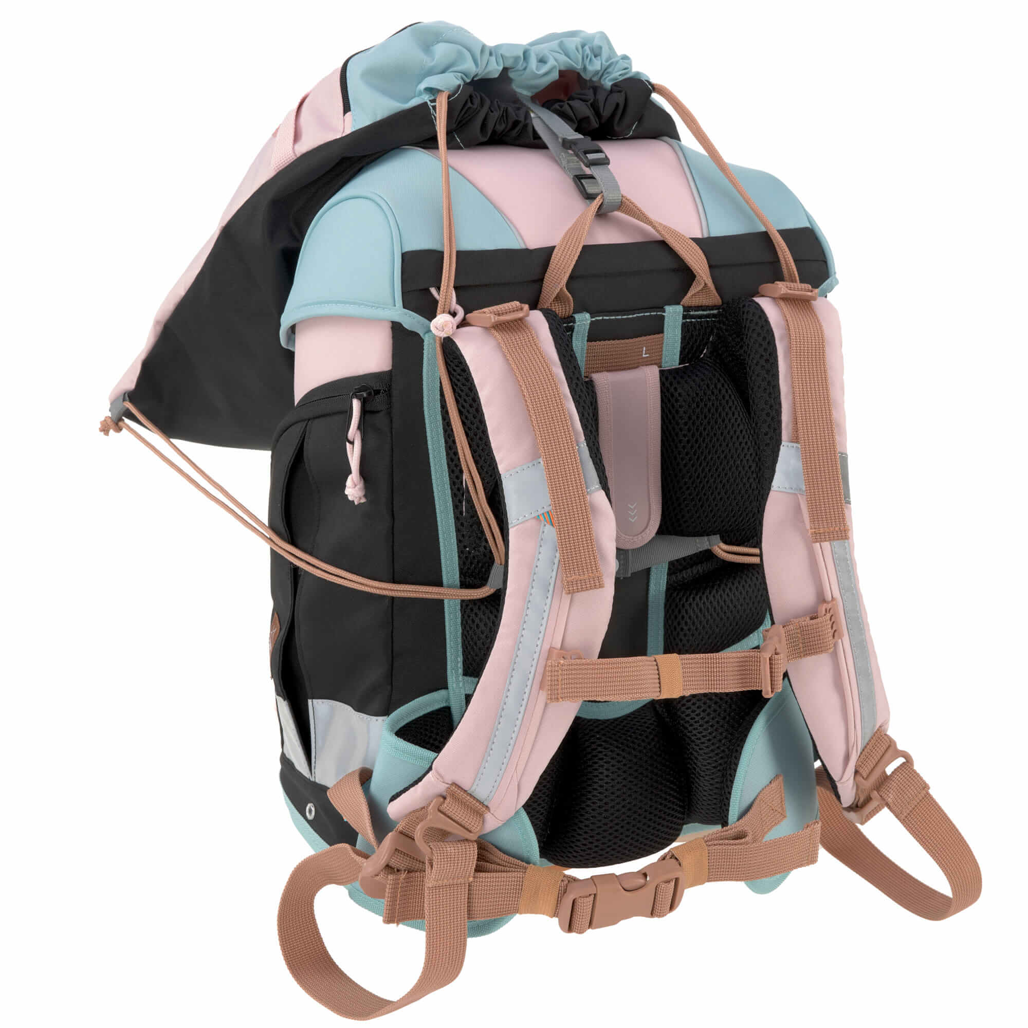Schulranzen Set 7-teilig, Boxy Unique Rose Blue Black