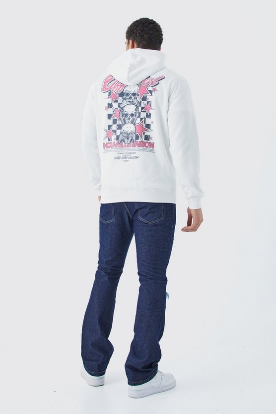 Slim-Fit Schlagjeans mit Rissen