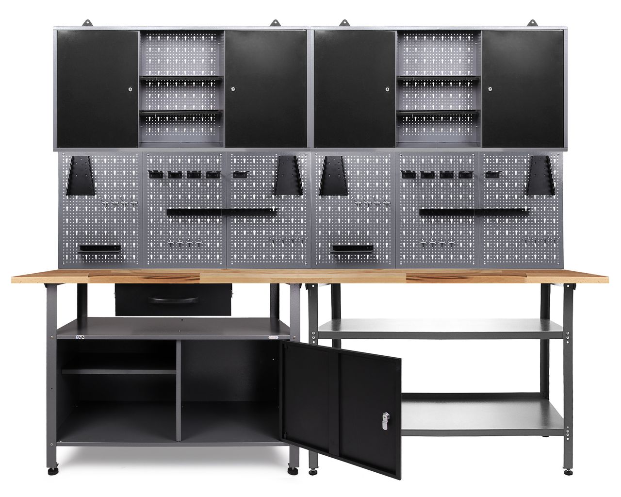 Ondis24 Werkstatt Set Erfinder 240 cm 2 Schränke
