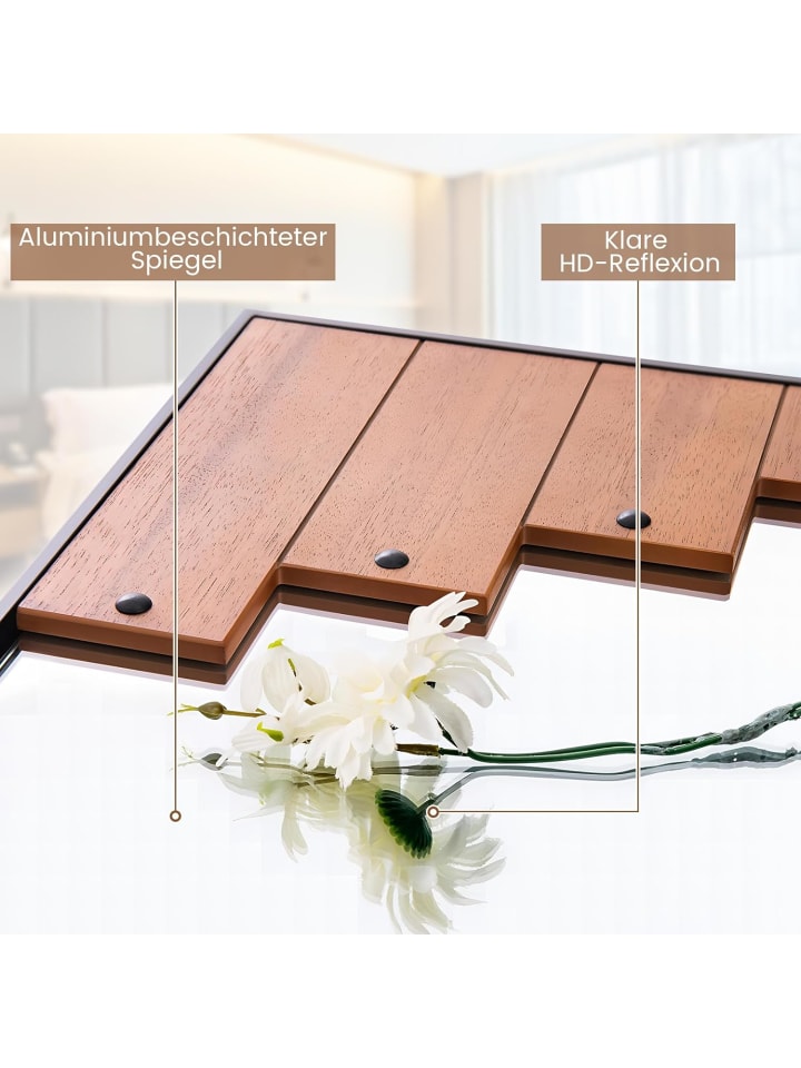 COSTWAY Wandspiegel Holzrahmen 66x95cm in Braun günstig kaufen onesize
