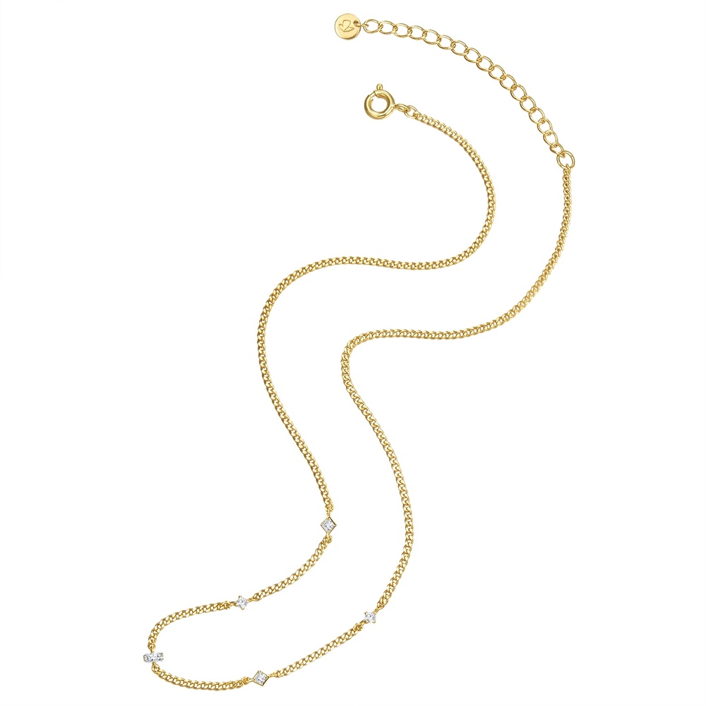 Glanzstücke München Collier en argent Argent sterling Oxyde de zirconium (CZ) en Or jaune collier