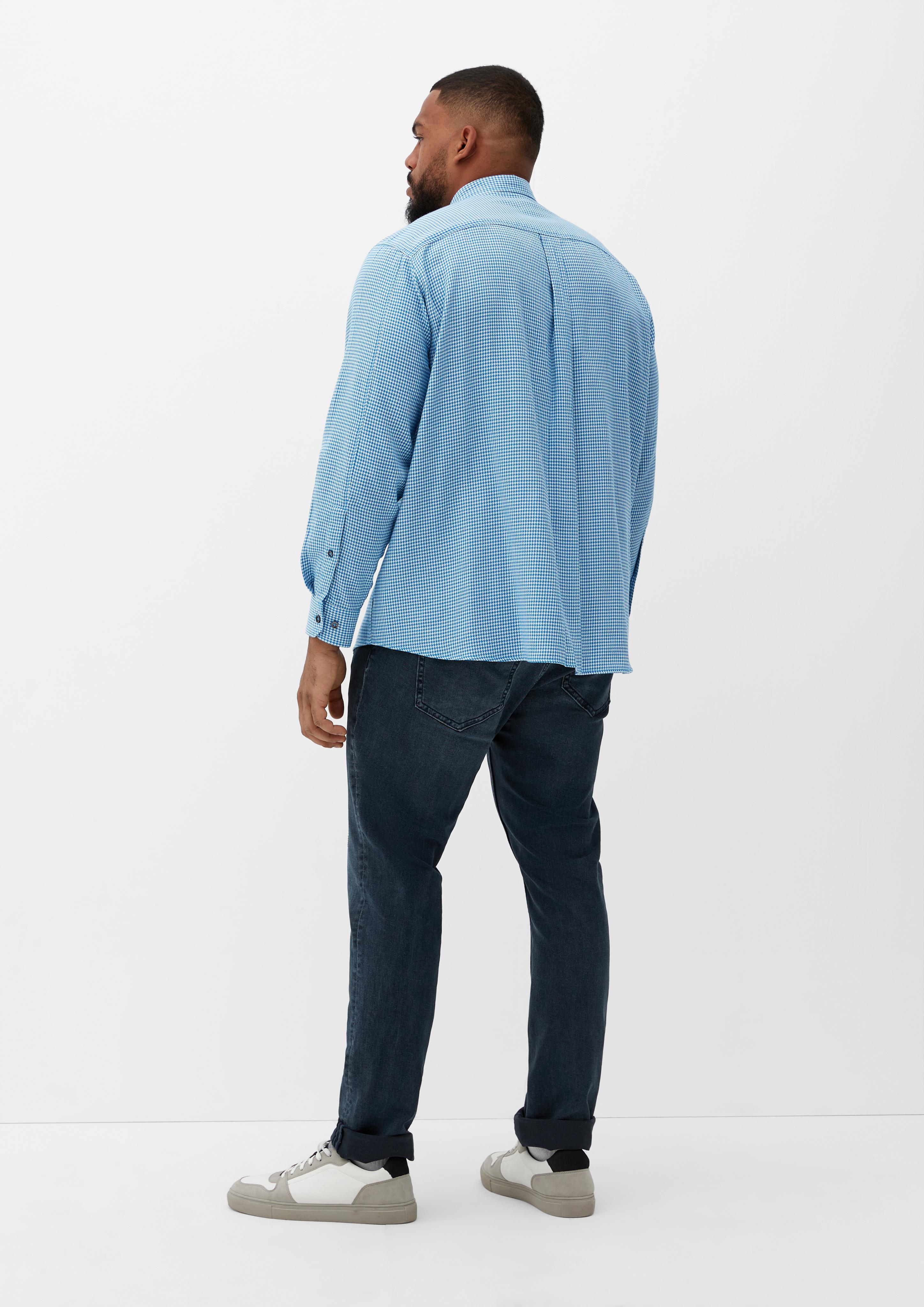 Big Size: Twillhemd mit Hahnentritt-Muster  2128148-62K2