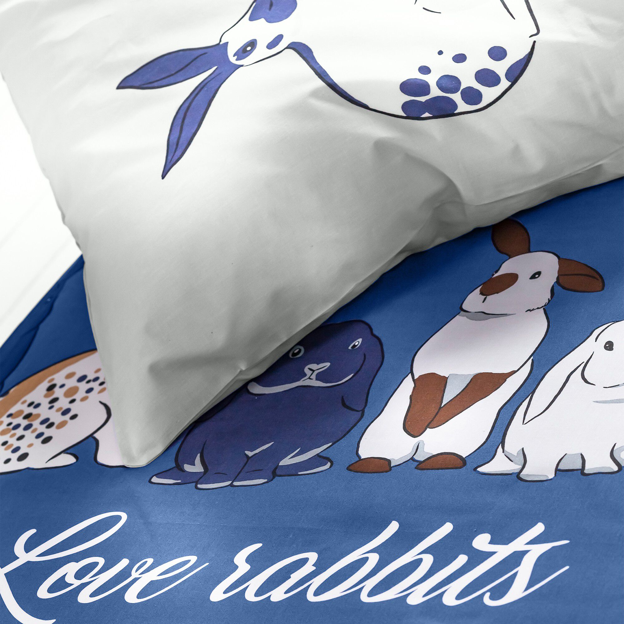 Linge de lit enfant Rabbit imprimé animaux 1 personne