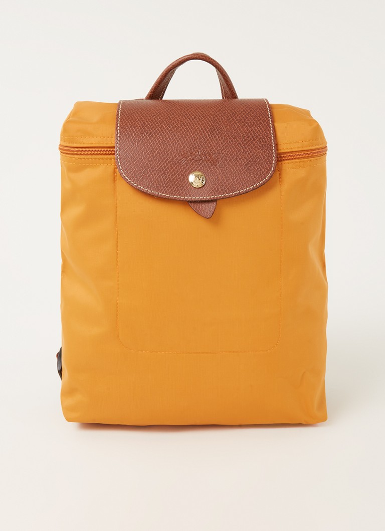 Rucsac Longchamp Le Pliage Original cu detalii din piele