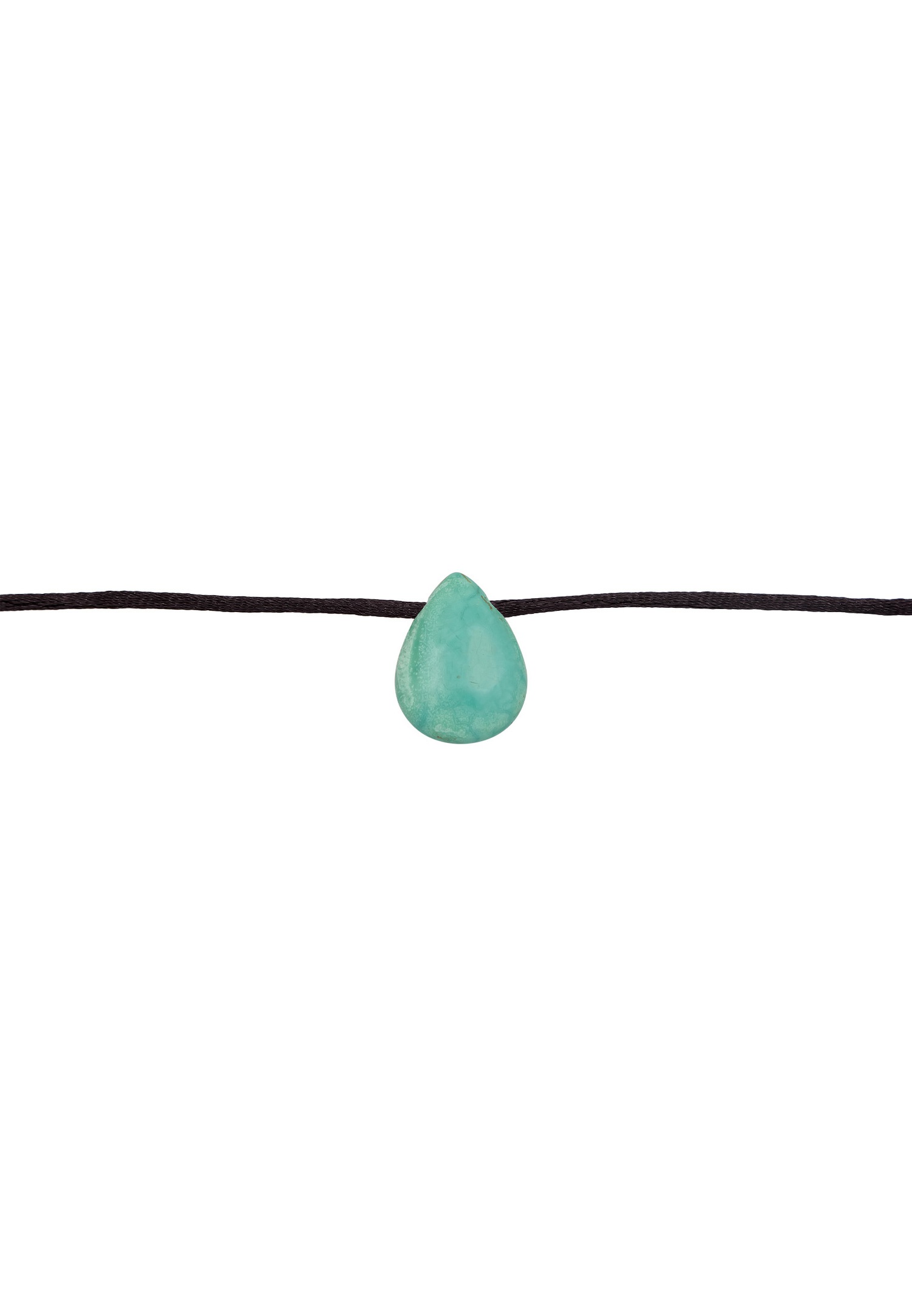 Collana girocollo da donna Elli PREMIUM, con pendente a goccia, finitura satinata e pietre turchesi in argento sterling 925.