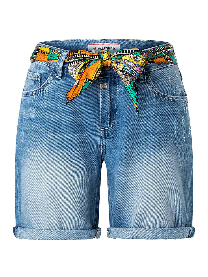 Timezone Jeans-Shorts in Blau günstig kaufen