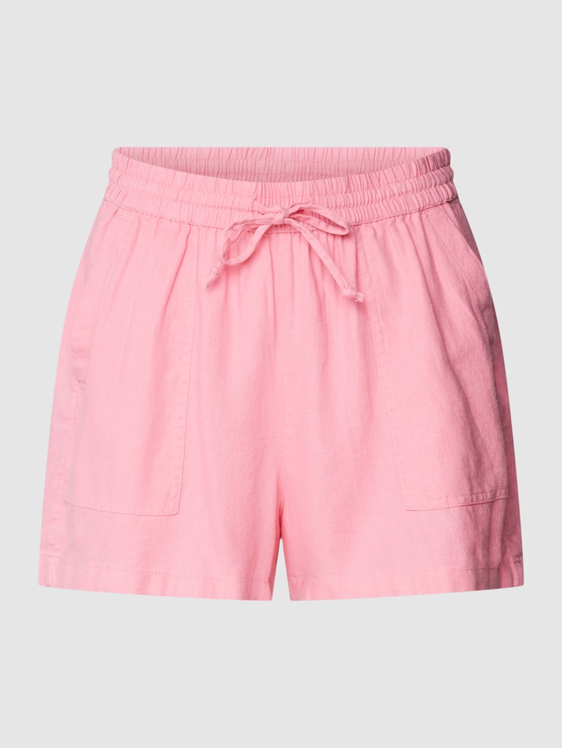 Leinenshorts mit Eingrifftaschen Modell 'Easy' in rosa