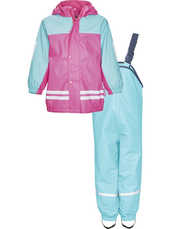 Playshoes Regen-Anzug mit Fleece-Futter in Türkis günstig kaufen