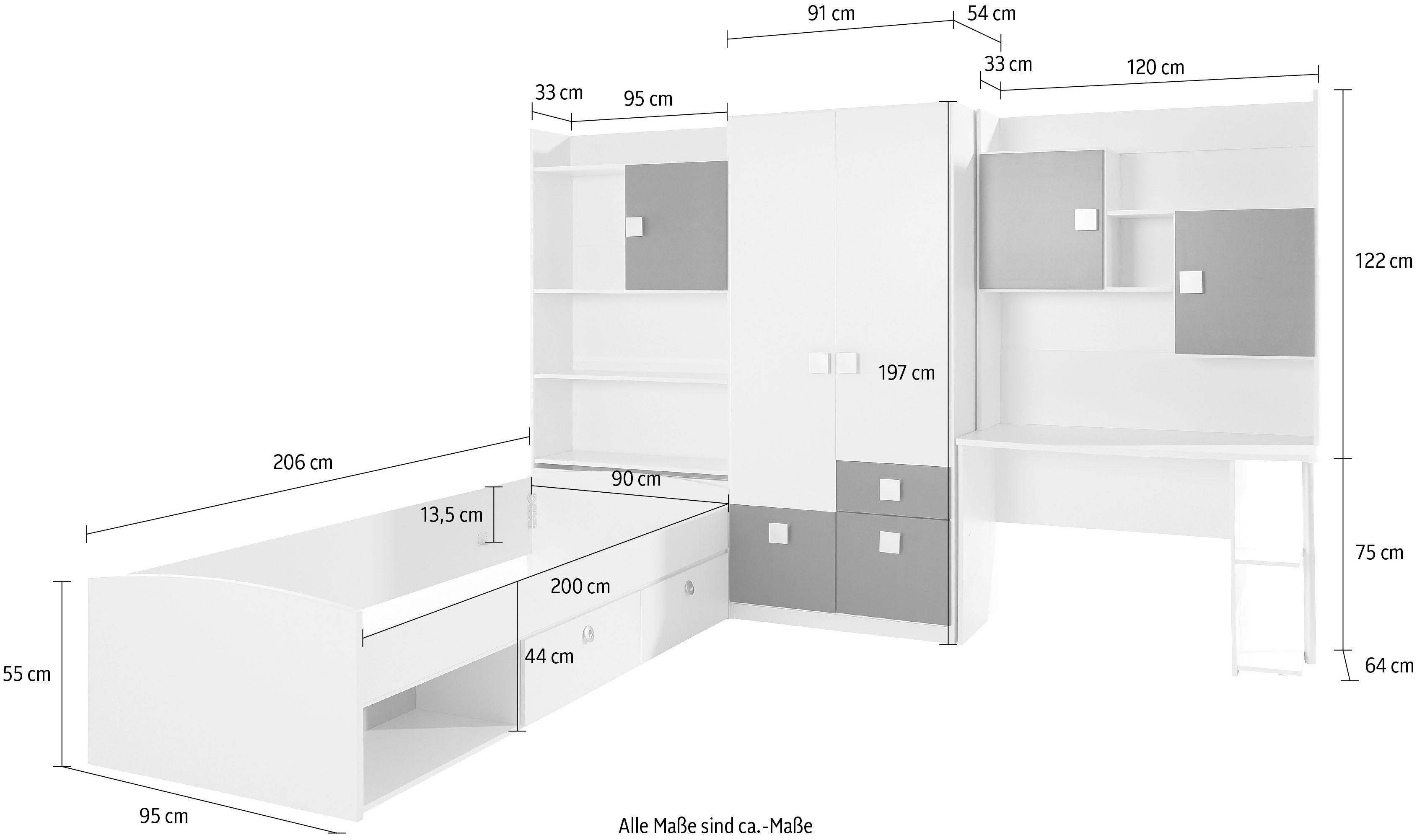 rauch Jugendzimmer-Set Kate, (Set, 5-St)