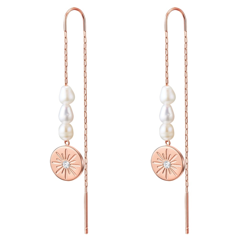 Valero Pearls Boucles doreilles en acier inoxydable Acier inoxydable Preciosa Perle de culture  Boucles d'oreilles