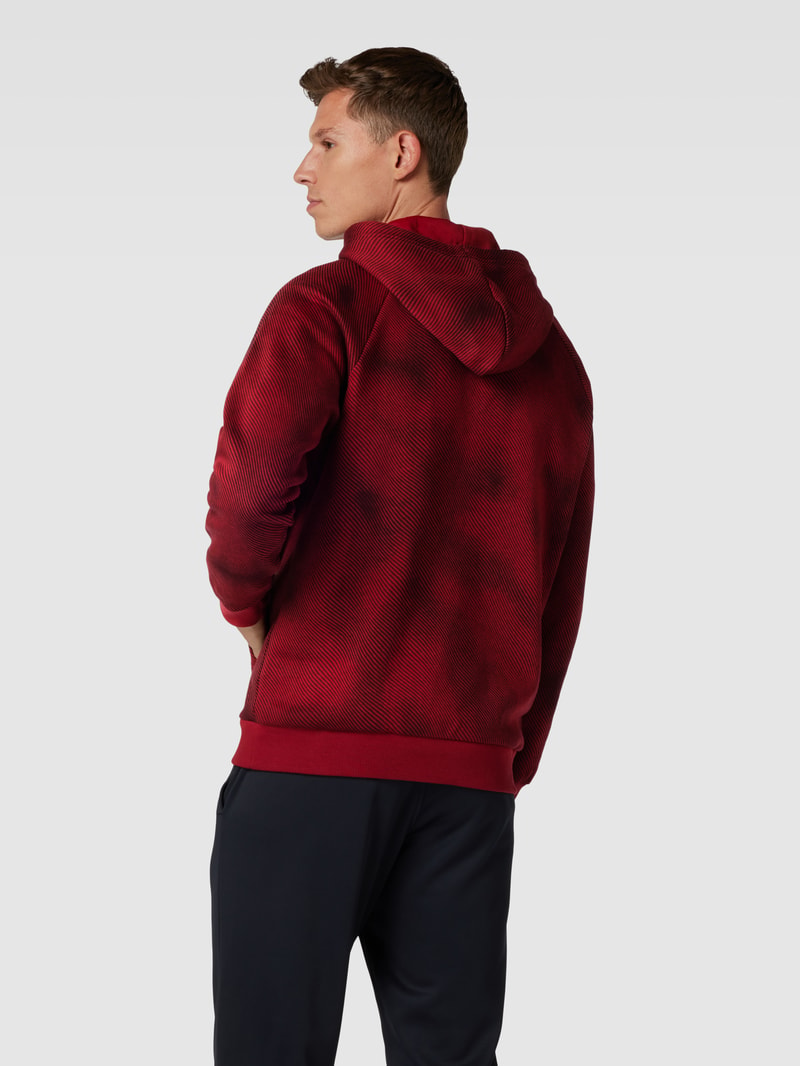 Hoodie mit Kapuze in bordeaux rot