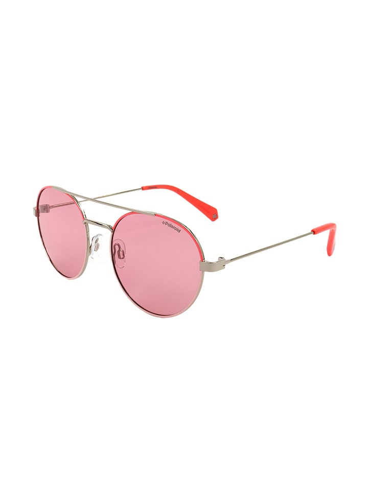 Polaroid Damen-Sonnenbrille in Silber/ Rosa günstig kaufen 55