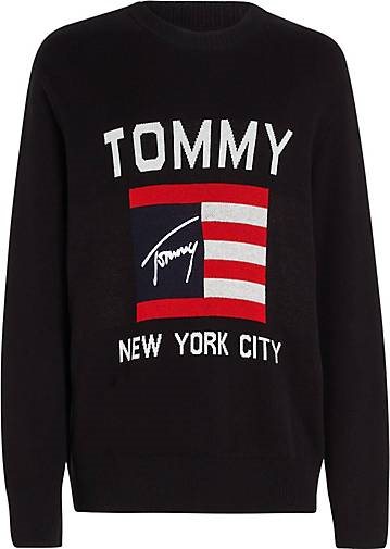 TOMMY-JEANS Herren Sweatshirt ATHLETIC FLAG SWEATER Relaxed Fit