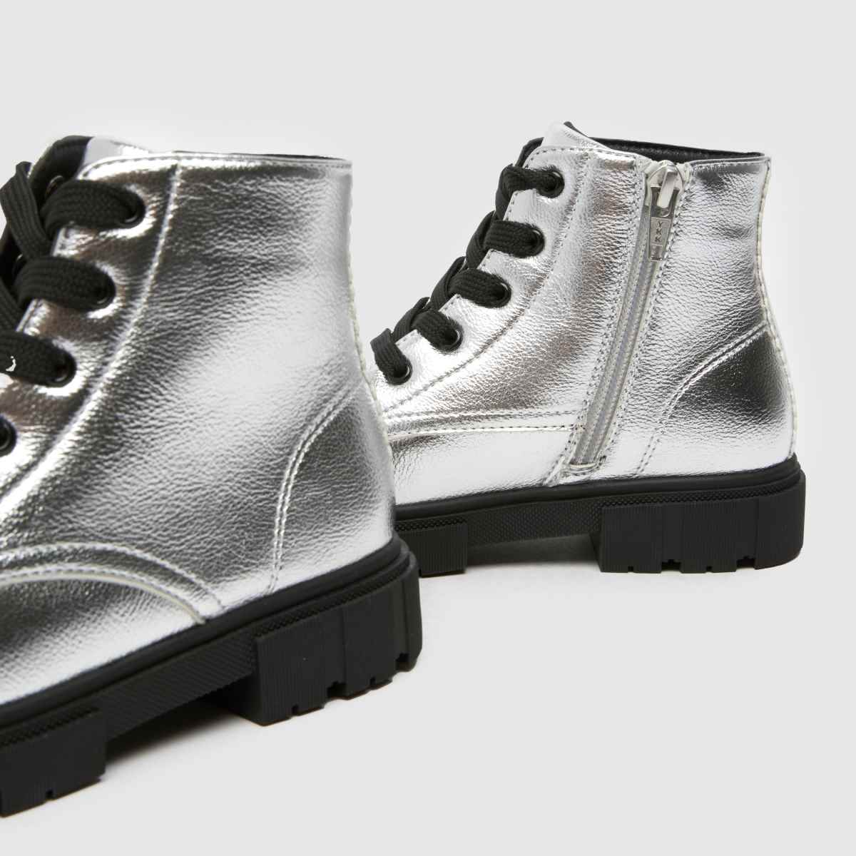 Schuh silverfärgade Carnival Lace-stövlar för flickor