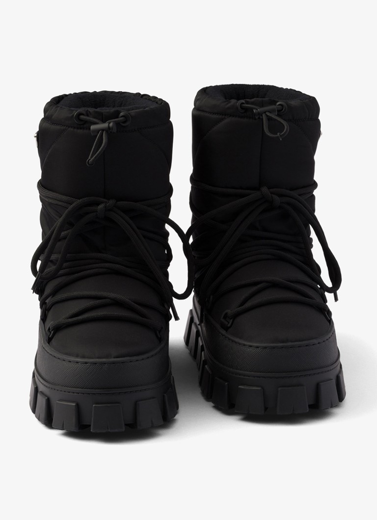 Prada Re-Nylon snow boot with leather details