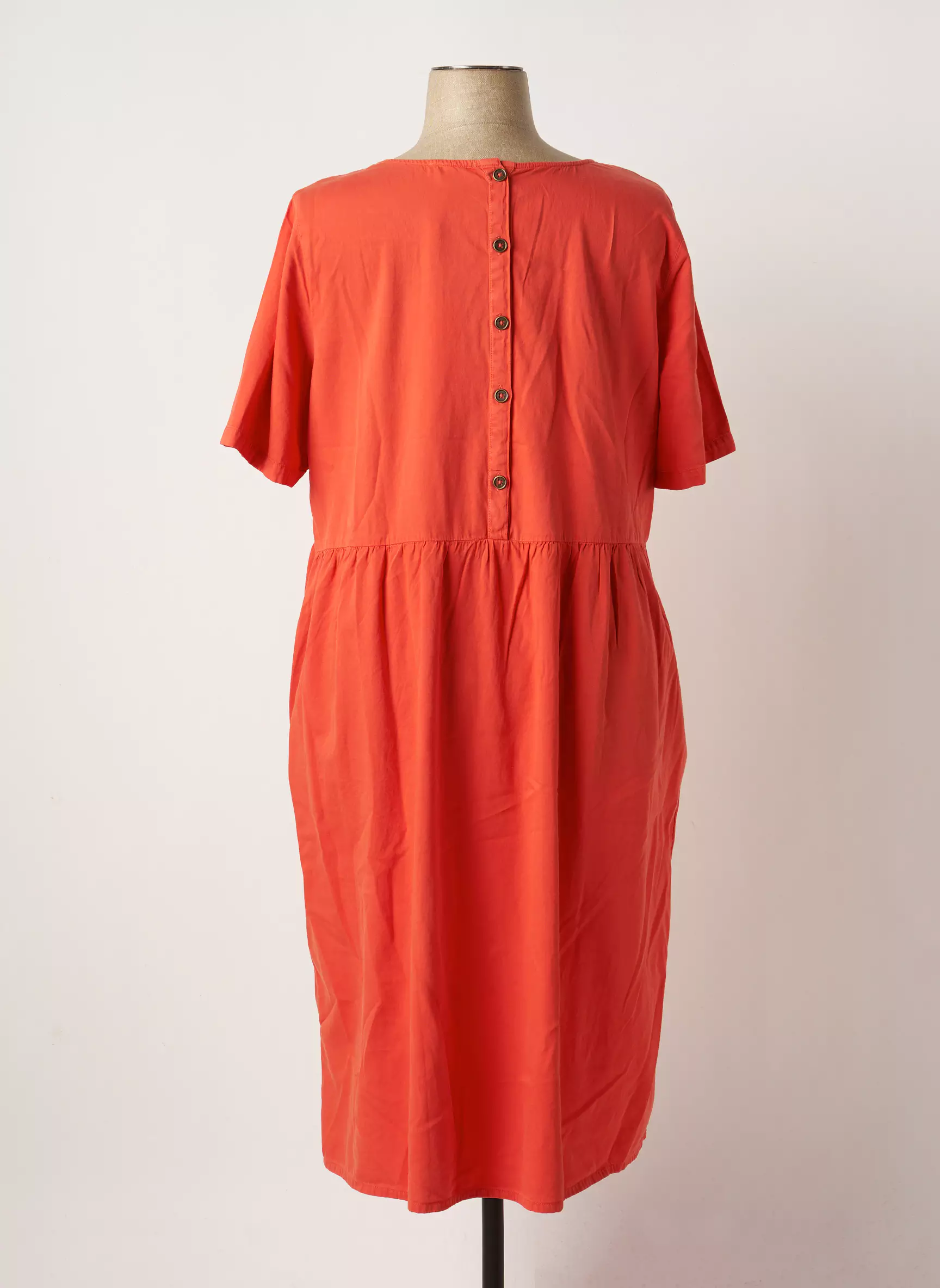Agathe   Louise Robes Mi Longues Femme couleur orange