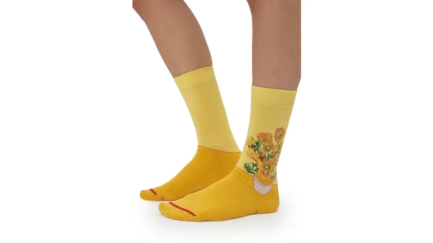 MuseARTa Unisex Socken Vincent van Gogh - Sunflowers gelb
