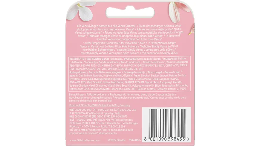 Gillette Venus Klingen Spa Breeze Comfortglide