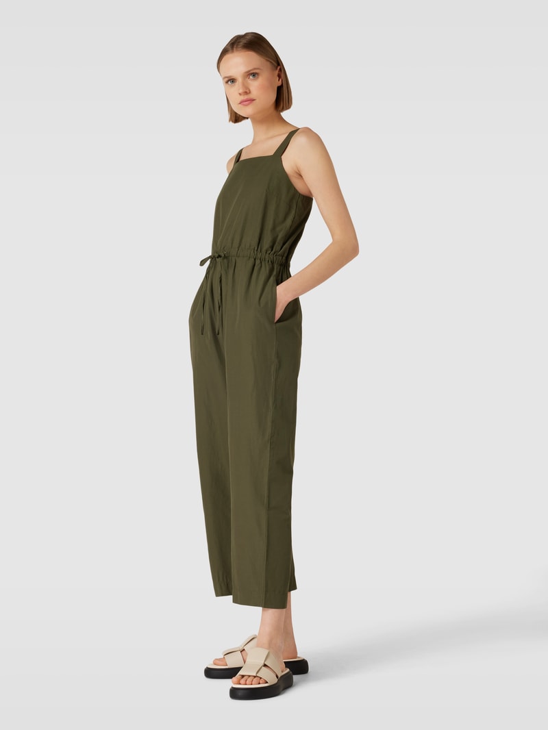 Jumpsuit mit Taillenbund Modell 'Jeanet' in olivgrün