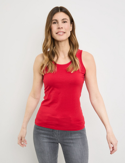 Basic Top aus nachhaltigem Baumwoll-Stretch