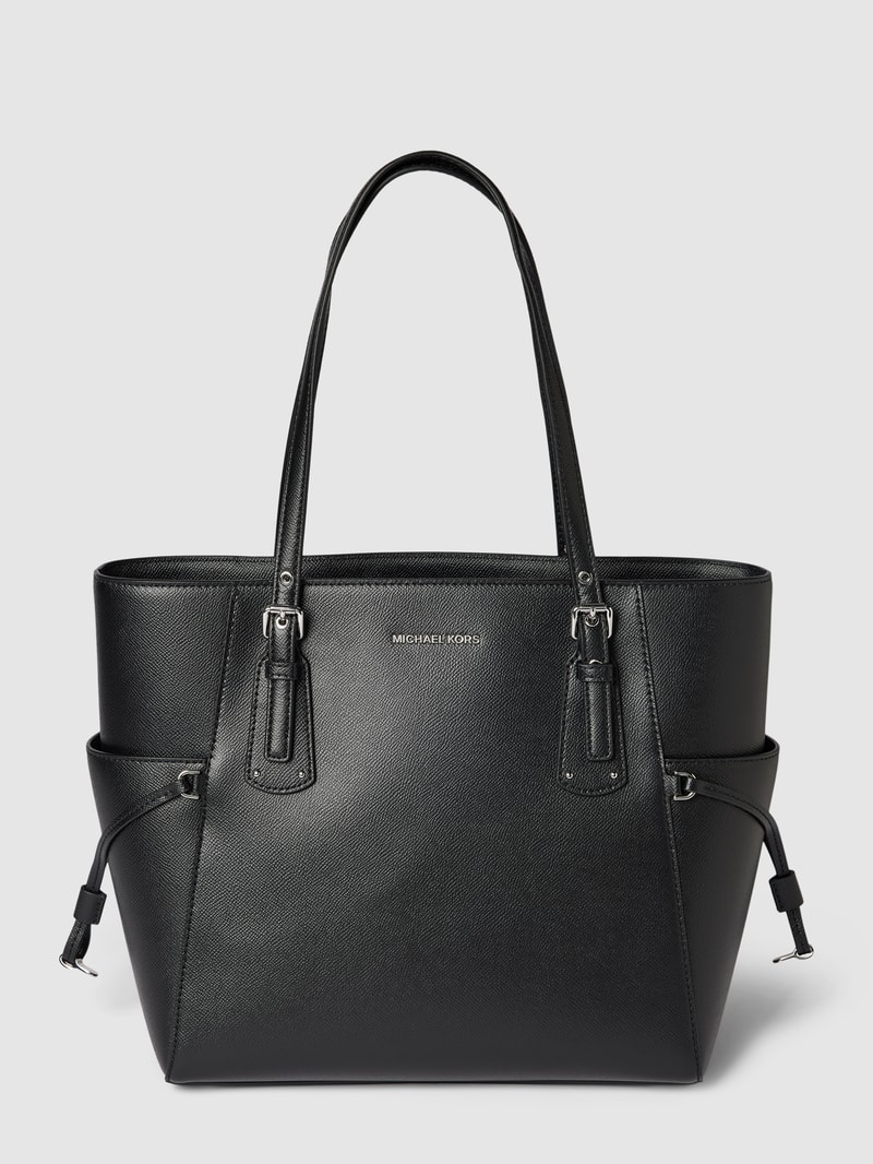 Shopper mit Label-Detail Modell 'VOYAGER' in schwarz