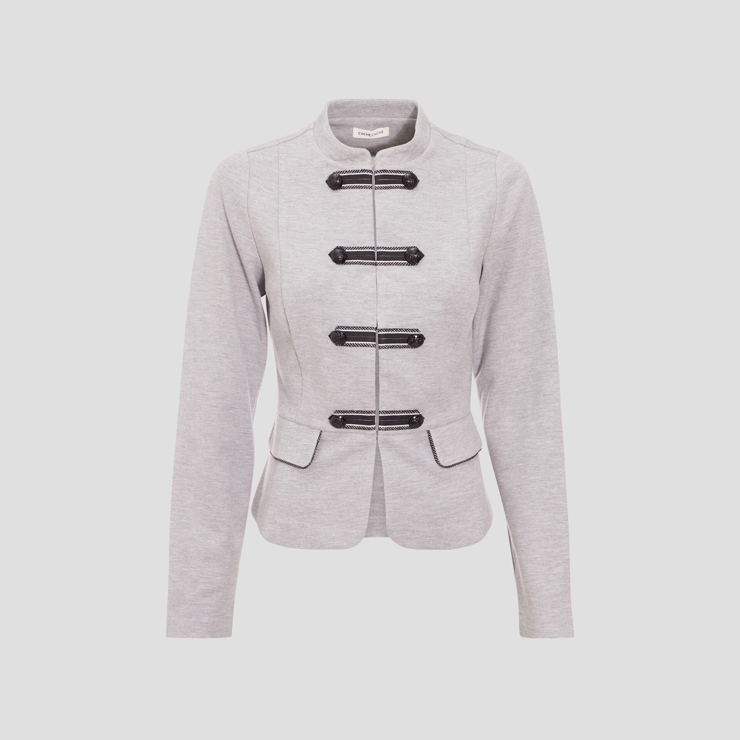 Veste cintrée avec boutons gris clair femme | Cache Cache