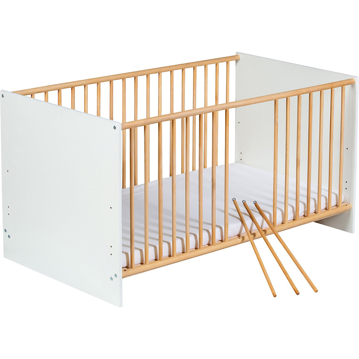 Kombi-Kinderbett Classic Gold, 70 x 140 cm